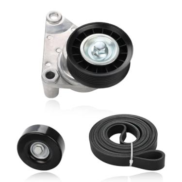Imagem de VANJING Kit de correia de transmissão e tensor de acessório compatível com Chevy GMC Cadillac 2002-2008 Substituição para 90K-38158C 12609719 19193110