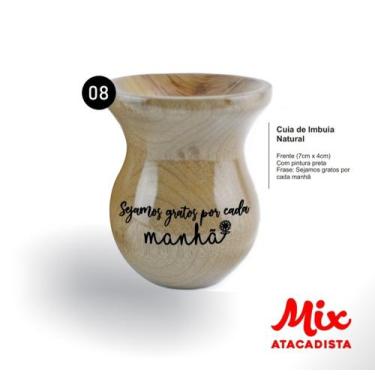 Imagem de Cuia De Madeira Gravada A Laser - Imbuia - Mix Atacadista, MOD 8