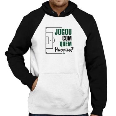 Imagem de Moletom Jogou com quem parceiro - Foca na Moda, Branco, Preto, G