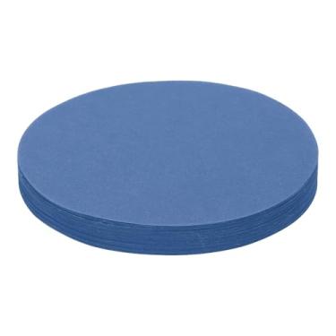 Imagem de Rebower 100 folhas de papel com recortes de círculos, papel de construção de cartolina origami redondo de 10 cm, [para artes faça-você-mesmo, artesanato, arte, quadro de avisos] azul