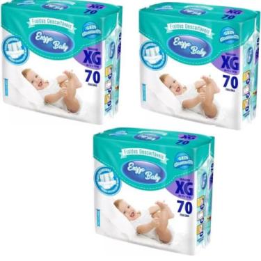 Imagem de KIT 3 PCT Fraldas Descartáveis Atacado Barato Enzzo Baby Pacotão Todos