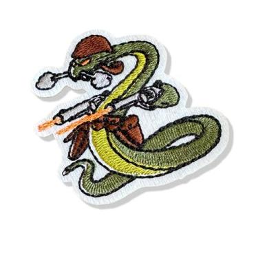 Imagem de M0073-001 Cobra Belicosa Patch Bordado 6,5x6,5cm - BR44