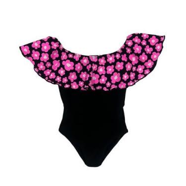 Imagem de Maiô body infantil floral wave ciganinha uv50 - Bim Beachwear