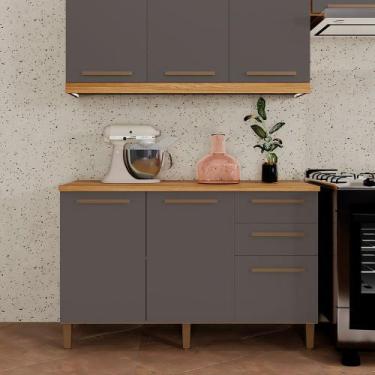 Imagem de Balcão Diamante Master Arte Móveis, Cinamomo/ Grafite