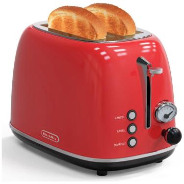 Imagem de Torradeira Elétrica 2 Fatias, 6 Níveis de Tostagem, Aço Inoxidável, 1500W, 110v, KITCHMIX WT 330T, Vermelho