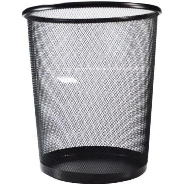 Imagem de Cesto para Lixo Aramado Preto 8,5 Litros - KIT