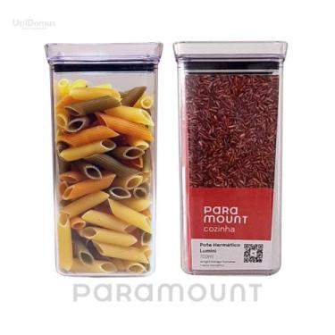 Imagem de Pote Hermético Empilhável Quadrado 700ml - Paramount Plásticos