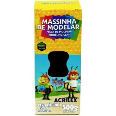 Imagem de Massa De Modelar 500gr Preto Acrilex Rolo