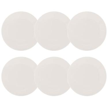 Imagem de Conjunto 6 Pratos para Sobremesa de Porcelana Branca 20,5cm Clean Lyor Mesa Posta