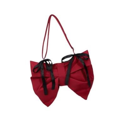 Imagem de YIJU Bolsa de ombro Mulheres Bolsa de Undermite de Armagueira para Compras de Compras Diário de Compra, Vermelho