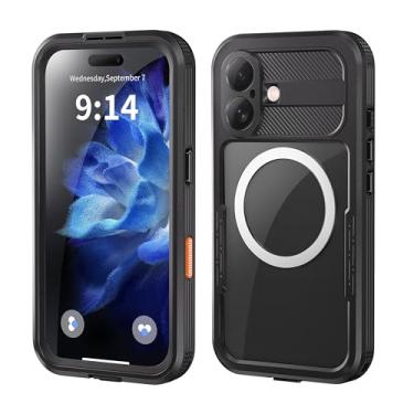 Imagem de ShellBoxCase Capa transparente para iPhone 16 – à prova d'água, à prova de poeira, protetor de lente de câmera de tela integrado, à prova de choque de grau militar, antiamarelamento, resistente a