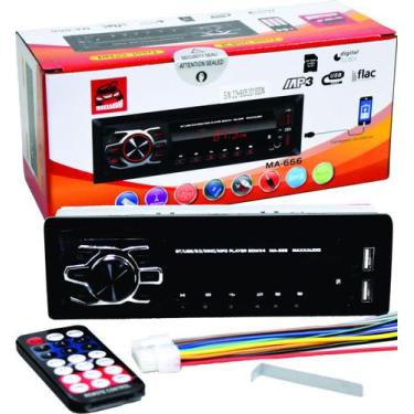 Imagem de Rádio Bluetooth Carro Fm Som Automotivo 2 Usb Pendrive 4x25w - Volauto
