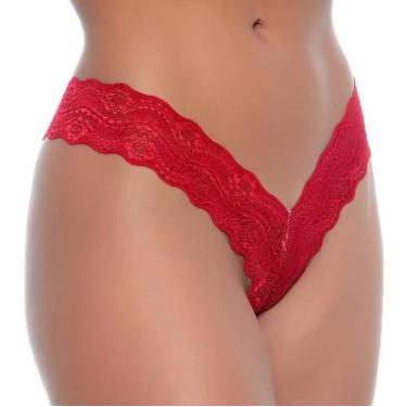 Imagem de Kit 10 Tangas Rendada Calcinha Caleçon Renda Fio Dental Lingerie Femin