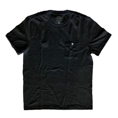 Imagem de CAMISETA MASCULINA EM TECIDO FLAME, LISA, COR PRETA, COM BOLSO, MARCA BASIC +, TAMANHO GG