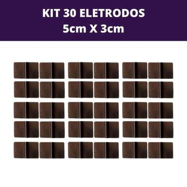 Imagem de Kit 30 Eletrodo de Silicone Condutivo 5cm x 3cm