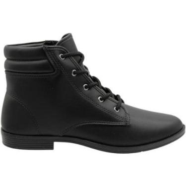Imagem de Bota Casual Moleca Napa Estonia Cano Baixo Salto Grosso Feminina-Feminino