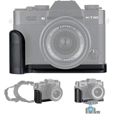 Imagem de Suporte em L de metal para Fuji Fujifilm X-T30 II XT30II X-T30 X-T30 X-T20 X-T10 Suporte de mão antiderrapante, com abertura do compartimento do cartão de memória da bateria e orifício para