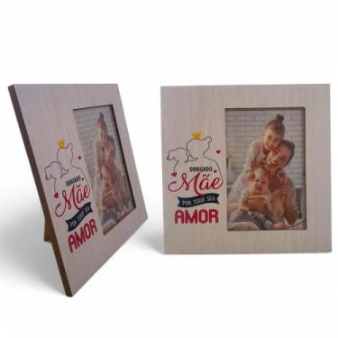 Imagem de Porta Retrato Mãe 10x15 Frases Decoração Madeira Vertical - MultiA, Ob