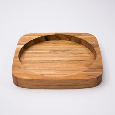 Imagem de Gamela em Madeira Teca 35mm - Utilitário Decor