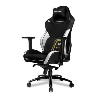 Imagem de Cadeira Gamer Pichau Omega S Free Fire Kelly, Espuma Moldada, Braco 3d, Preto e Branco, Pg-ff-kelly