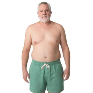 Imagem de Short Mauricinho Plus Size Fio Tinto Linho 3 Bolsos - C&C, Verde selva