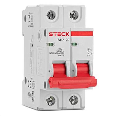 Imagem de Steck, Disjuntor Serie Sdz62 10a 2p 400v Curva B 6ka SDZD62B10