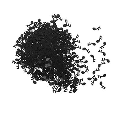 Imagem de Mobestech 1 Pacote De 15G De Confete De Notas Musicais Para Decoração De Mesa Suprimentos Para Festa Musical Aniversário Casamento Chá De Bebê (Preto)