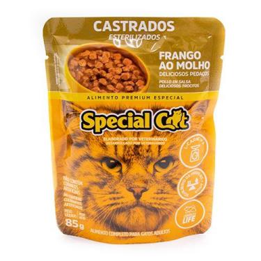 Imagem de Ração Úmida Premium Special Cat Sachê para Gatos Castrados sabor Frang