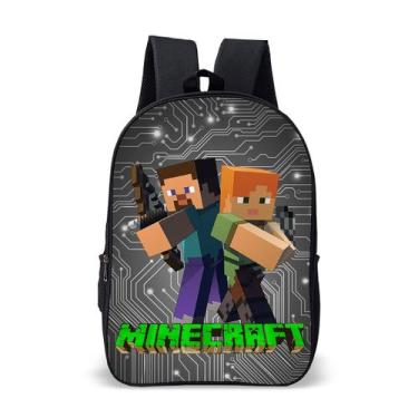 Imagem de Mochila Escolar Infantil Avulsa Jogo De Aventura Blocos E Construção P