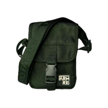 Imagem de Farm Rio Bolsa Transversal Verde com Fecho, Alça Ajustável, Bolsa Pequena