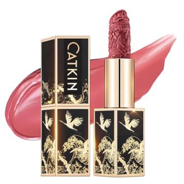 Imagem de Catkin Batom úmido, hidratante, cor de alto impacto, infundida com vitamina E e óleo de abacate, textura suave e macia, acabamento rosa brilhante de longa duração 127