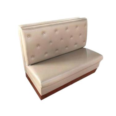 Imagem de Sofá Booth 1,00m Estofado D28 Para Bares E Restaurantes - Bege - Cor: Bege