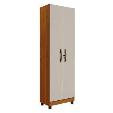 Imagem de Armário Multiuso Sparta 2 Portas 4 Prateleiras Benetil Cor:cinamomo/off