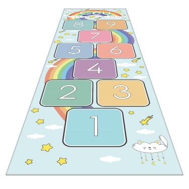 Imagem de Tapete Amarelinha Infantil Ilustrado Criança Lona