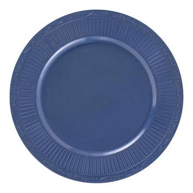 Imagem de Sousplat Redondo Azul Marinho Polipropileno 33Cm Rafimex
