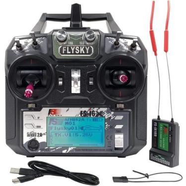 Imagem de Transmissor e Receptor Flysky FS-i6X 10CH 2.4G - Controlador RC para A