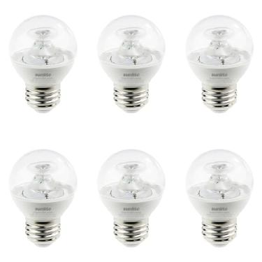 Imagem de Sunlite Lâmpadas Decorativas De Globo Led G16 Reguláveis, Transparentes, 5 W (Equivalente A 40 W), 350 Lúmens, Base E26 Média, Luzes Espelho Para Quarto E Banheiro, 120 V, 4000 K, Branco Frio, Pacot