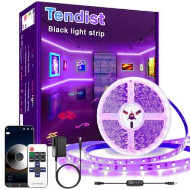 Imagem de TENDIST Fita De Led 12,5 M Com Luz Negra, Controle Por Aplicativo, Festa Remoto, Negra Roxa Inteligente, Uv Para Decoração Halloween, Quarto, Tapeçaria, Pôster