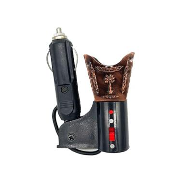 Imagem de BLWOTMOR Queimador de Incenso Elétrico para Carro, Porta-incenso para Veículo, Decoração, Queimador de Incenso árabe Portátil, Vermelho Marrom
