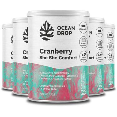 Imagem de Kit 5 Cranberry She She Comfort Ocean Drop 120 Cápsulas