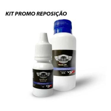 Imagem de Verniz Uv Polimero kit para Reposição Refil 120ml + ativador 5ml Uv a 