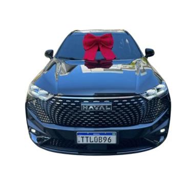 Imagem de Laço Gigante de Veludo para Decoração de Natal, Acessório para Fachada de Carro, Luxuoso.