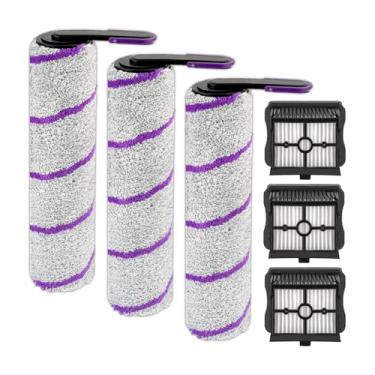Imagem de (Pacote com 6) Rolos de escova de substituição S20 Pro e filtros HEPA compatíveis com aspirador de pó seco Narwal S20 Pro, 3 rolos de escova, 3 filtros HEPA, kit de acessórios