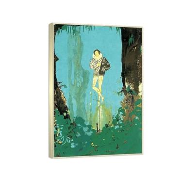 Imagem de RYLJCZ Arte de parede Salvador Dali. Reproduções de pinturas famosas. Trilogia do amor Dalí. Arte em tela impressa famosa para decoração de sala de estar 60 x 90 cm (60.2x90.2 cm sem moldura