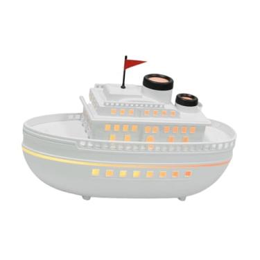 Imagem de WeiLaiKeQi Umidificador de ar retrô com lâmpada LED, difusor de óleos essenciais, difusor de aromas em névoa para decoração de quarto de hotel, escritório, Branco