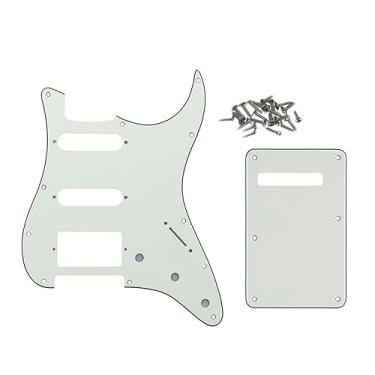 Imagem de ROZILO Conjunto de placa traseira de guitarra HSS com 3 camadas marfim de 11 furos para guitarra Fender EUA/México, peça de guitarra Stratocaster padrão