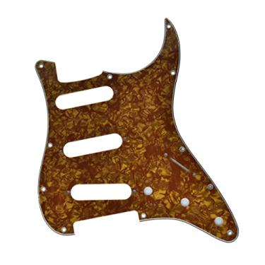 Imagem de KAISH 11 furos ST/Strat Style Pickguard SSS Pick Guard para Stratocaster/Strat Feito nos EUA/México Gold Pearl