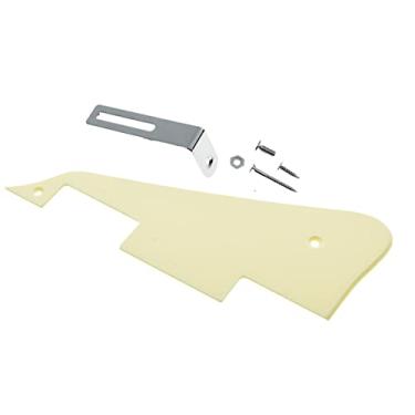 Imagem de Dopro Protetor de guitarra LP de 1 camada creme único com suporte cromado para Epiphone Les Paul