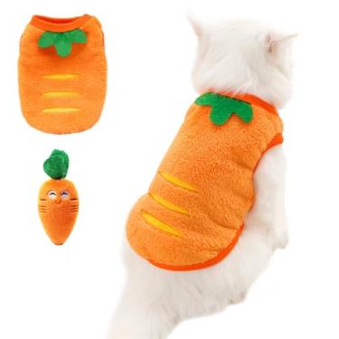 Imagem de ANIAC Conjunto de suéter de cachorro PP e cenoura, roupas quentes de gato, moletom de lã para cachorro pequeno, menina, menino, chihuahua, suéter de cenoura, fantasia de Páscoa para Yorkie Pug extra