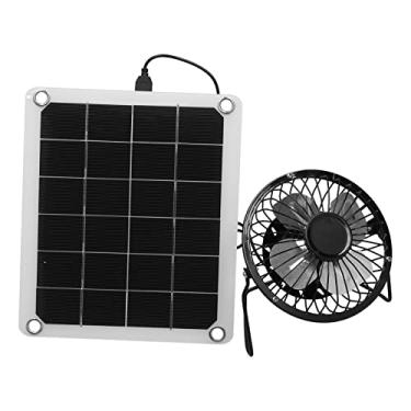 Imagem de Fydun Kit de Painel Solar, Kit de Galinha de Galinha do Ventilador Solar do Ventilador Ao Ar Livre, Painéis Monocristalinos Fotovoltaicos de 10W, Painel Fotovoltaico 10W Com Portas Femininas USB